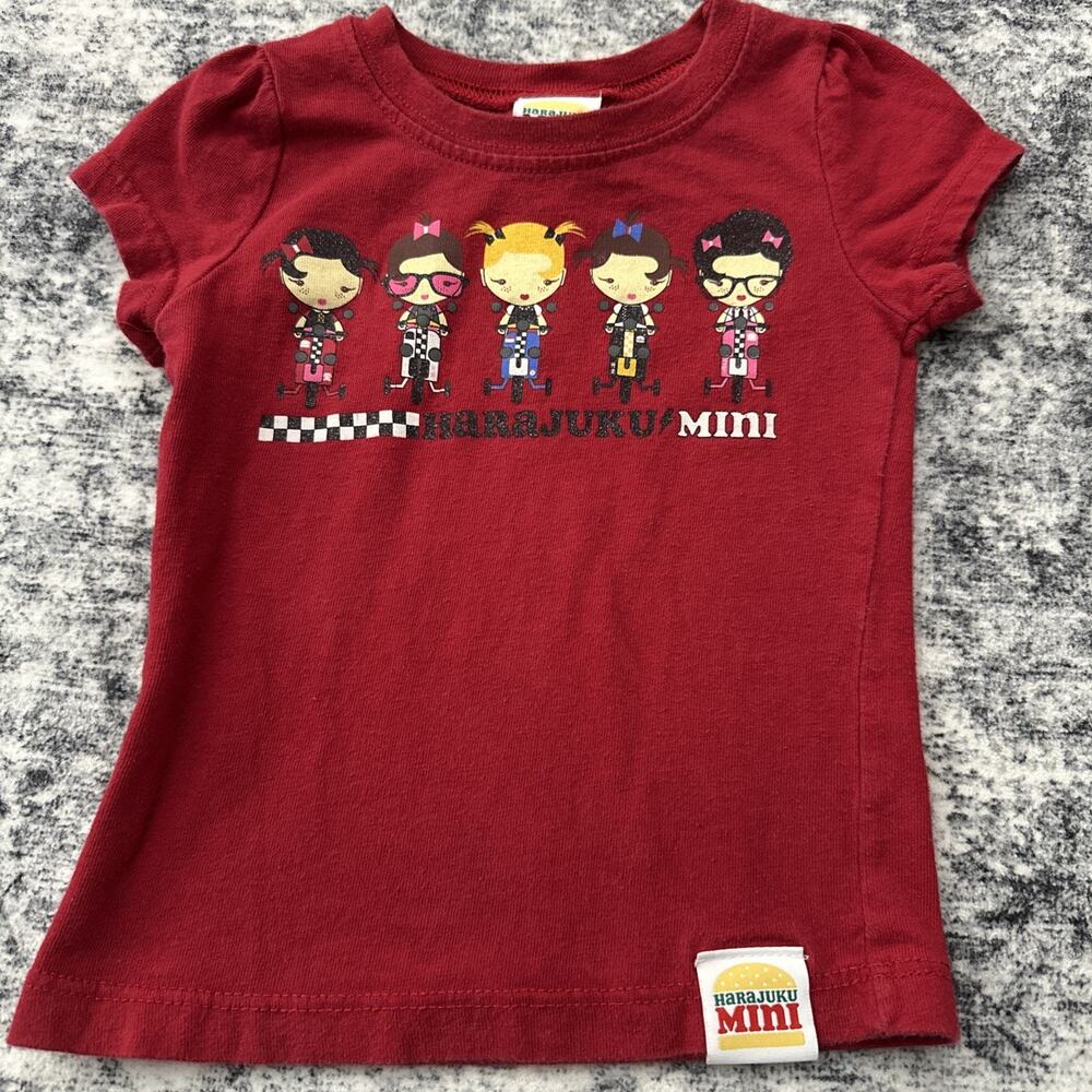 2T‎ Gwen Stefani Harajuku Mini Top No Doubt Lovers Red Shirt Bikes Nerd Alert